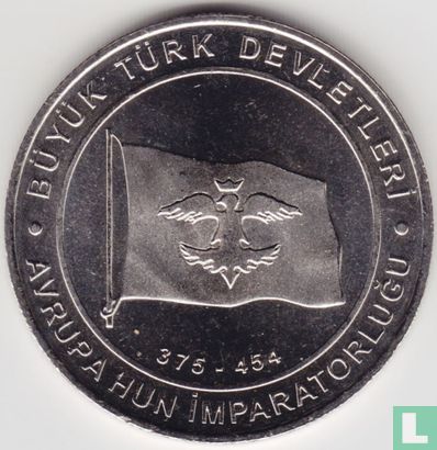 Turkey 1 kurus 2015 "The European Hun Empire" - Image 2