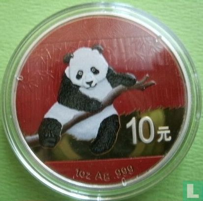 China 10 Yuan 2015 (gefärbt) "Panda" - Bild 2