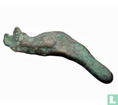 Sarmatia, Olbia (Thrace, Black Sea)  AE Cast Dolphin  5th century BCE - Afbeelding 2