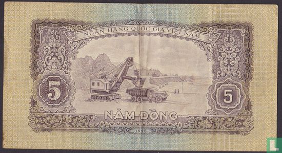 Vietnam 5 dong 1958 - Image 2