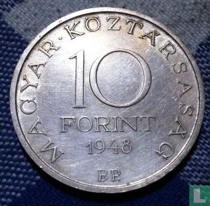 Ungarn 10 Forint 1948 "Centenary of 1848 Revolution - István Széchenyi" - Bild 1