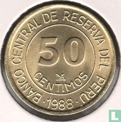 Peru 50 céntimos 1988 (type 1) - Image 1