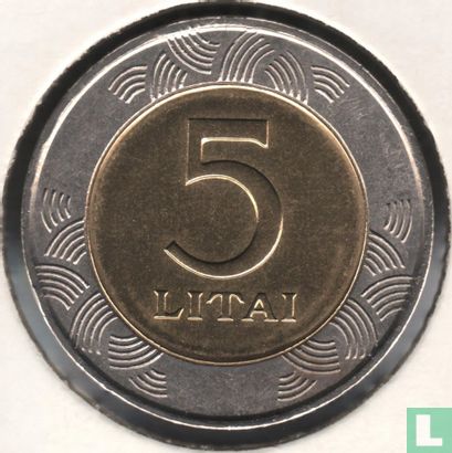 Lituanie 5 litai 1999 - Image 2