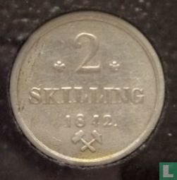 Norvège 2 skilling 1842 - Image 1