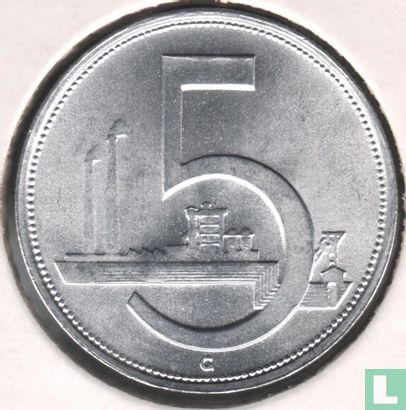 Tchécoslovaquie 5 korun 1952 - Image 2