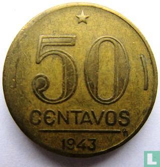 Brazil 50 centavos 1943 (aluminum-bronze) - Image 1