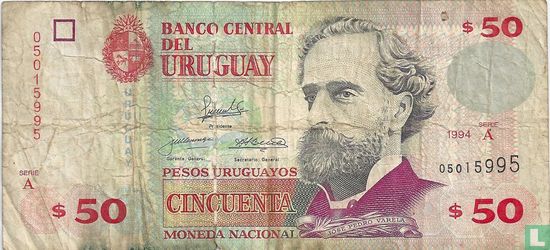 URUGUAY  50 Pesos uruguayos  - Image 1