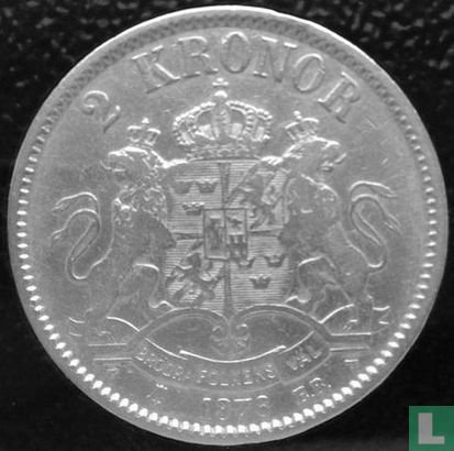 Sweden 2 kronor 1876 (Type 1) - Image 1