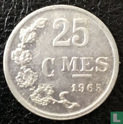 Luxembourg 25 centimes 1965 (frappe médaille) - Image 1