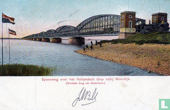 Spoorweg over het Hollandsch Diep nabij Moerdijk - Image 1