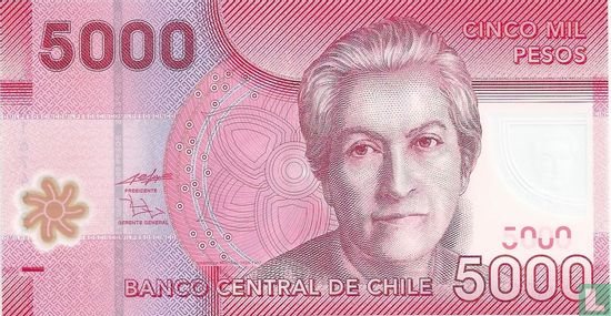 Chili 5.000 Pesos 2009 - Afbeelding 1