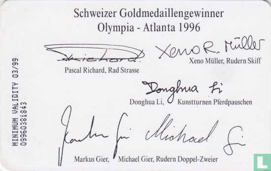 Sportcard Schweizer Goldmedaillengewinner - Afbeelding 2