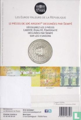Frankrijk 10 euro 2014 (folder) "Equality - Autumn" - Afbeelding 2