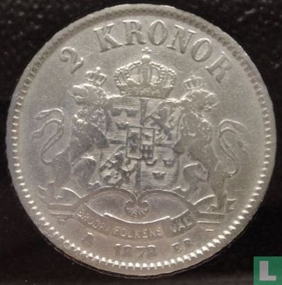 Suède 2 couronnes 1878 (Type 1) - Image 1