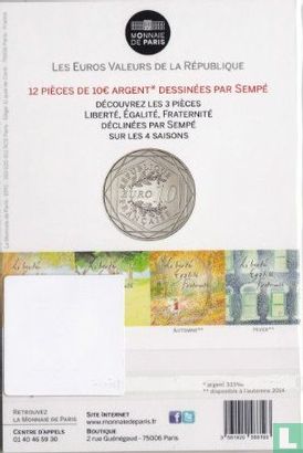 France 10 euro 2014 (folder) "Fraternity - Autumn" - Image 2