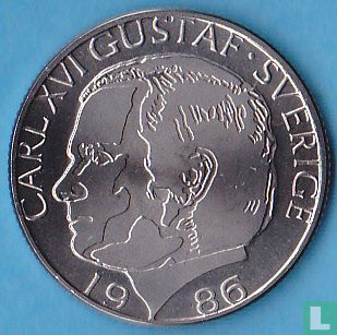 Suède 1 krona 1986 - Image 1