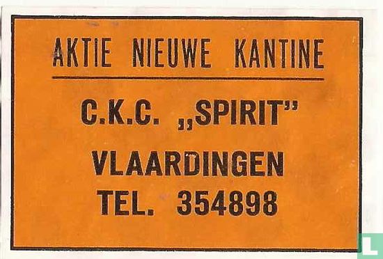 Aktie Nieuwe Kantine C.K.C. Spirit