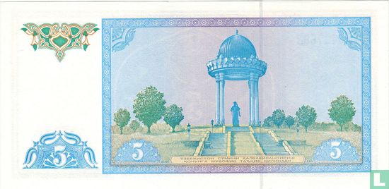 Ouzbékistan 5 Sum 1994 (Replacement) - Image 2