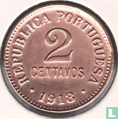 Portugal 2 centavos 1918 (brons) - Afbeelding 1