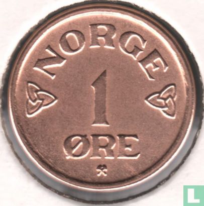 Norwegen 1 Øre 1954 - Bild 2