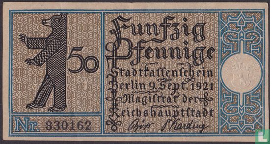 Berlin, Stadt 50 Pfennige 1921 (Bezirk 4)  - Afbeelding 1