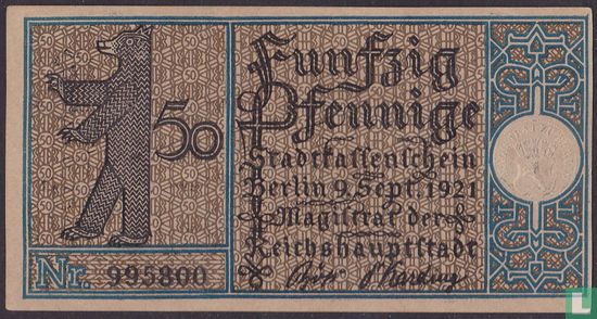 Berlin, Stadt 50 pfennig 1921 (Bezirk 6) - Image 1