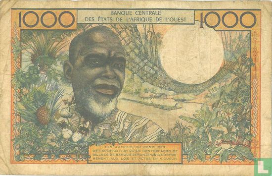 Ouest Afr stat. 1000 Francs 103Ad - Image 2