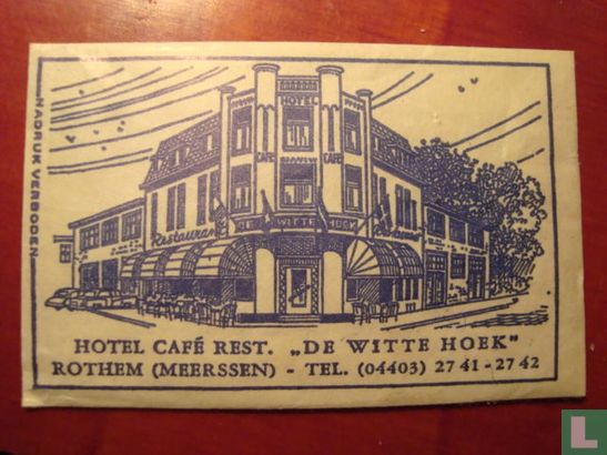 Hotel Café Restaurant "De Witte Hoek" - Afbeelding 1