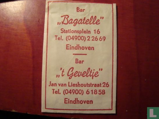 Bar "Bagatelle" - Bar " 't Geveltje " - Afbeelding 1
