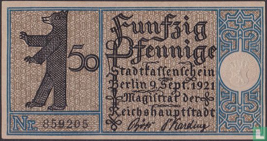 Berlin, Stadt 50 pfennig 1921 (Bezirk 13) - Image 1