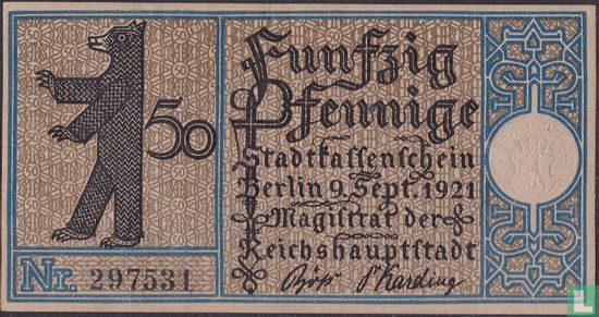 Berlin, Stadt 50 Pfennige 1921 (District 15) - Image 1