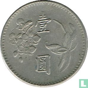 Taiwan 1 yuan 1977 (year 66) - Image 2