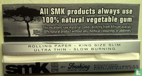 SMK king size slim Silver ( Ultra Thin.)  - Afbeelding 2