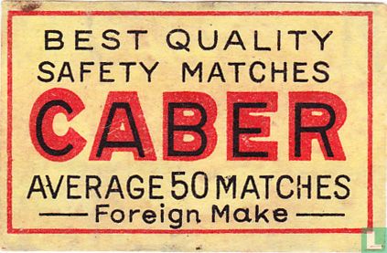 Best quality safety matches Caber