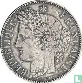 France 5 francs 1870 (K - étoile - A. E. OUDINE. F.) - Image 2