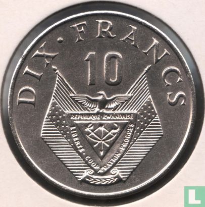 Rwanda 10 francs 1974 - Image 2