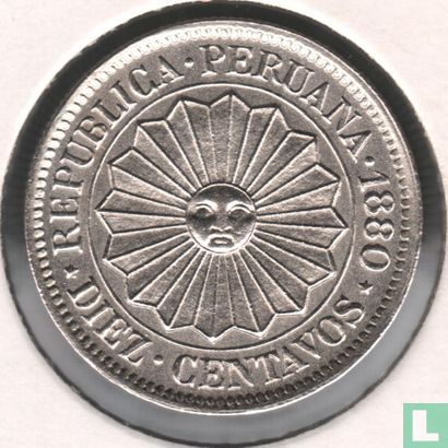 Pérou 10 centavos 1880 - Image 1