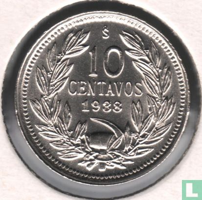 Chili 10 centavos 1938 - Image 1