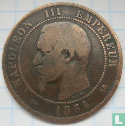 France 10 centimes 1854 (B) - Image 1