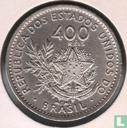 Brazilië 400 réis 1901 - Afbeelding 1