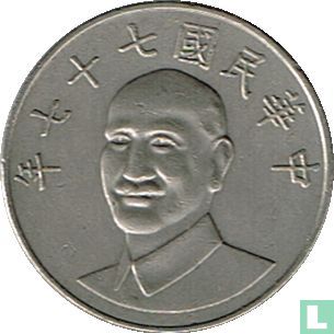 Taiwan 10 yuan 1988 (year 77) - Image 1