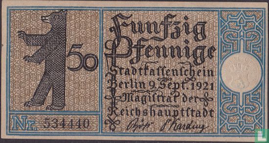 Berlin, Stadt 50 Pfennige 1921 (Bezirk 19) - Image 1