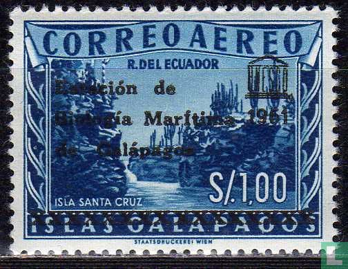 Briefmarken Galapagos mit aufdruck