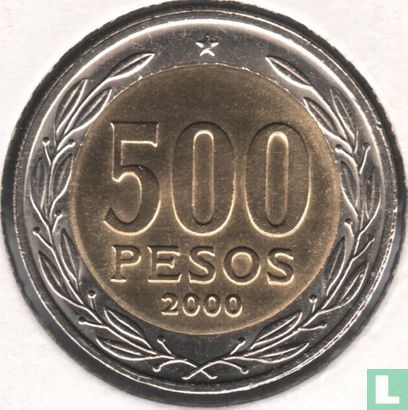 Chile 500 pesos 2000 - Image 1