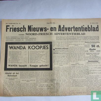 Friesch nieuws- en Advertentieblad 42 - Afbeelding 1