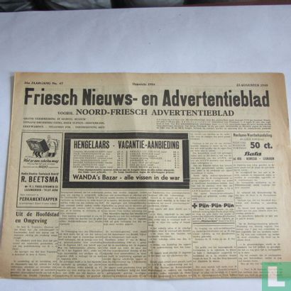 Friesch nieuws- en Advertentieblad 47 - Afbeelding 1