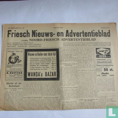 Friesch nieuws- en Advertentieblad 38 - Image 1