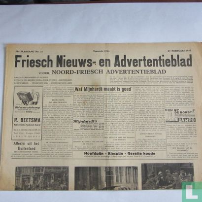 Friesch nieuws- en Advertentieblad 21 - Image 1