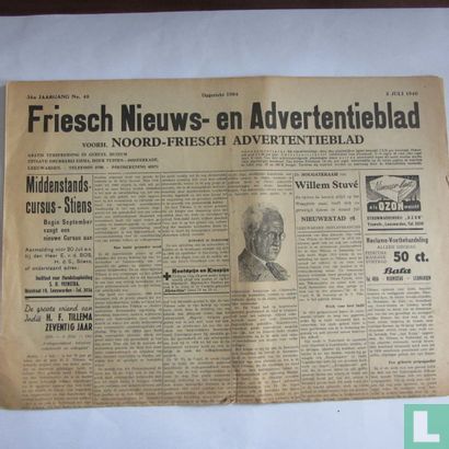 Friesch nieuws- en Advertentieblad 40 - Afbeelding 1