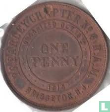 USA  Masonic Penny Brearley Chapter No 6 RAM Bridgeton (NJ)  1815 - Afbeelding 1